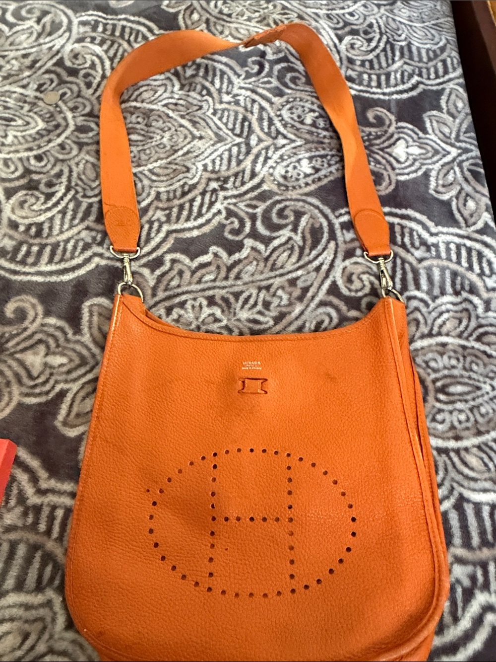 Orange Evelyne Style Crossbody Shoulder Bag